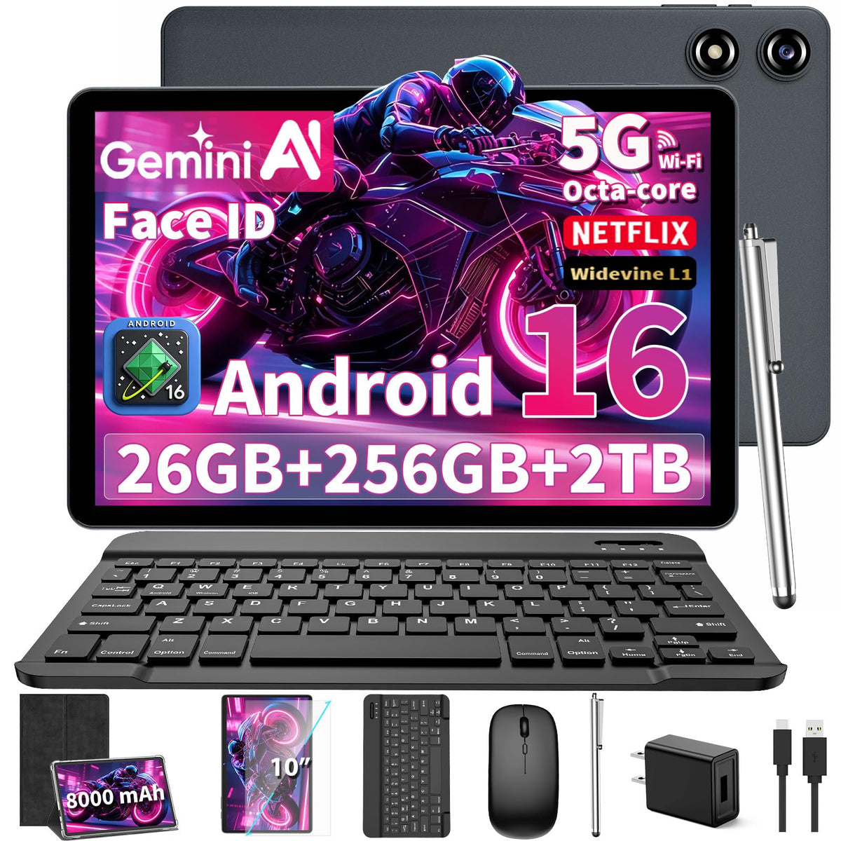 10 inch Android Tablet with Keyboard S8433
