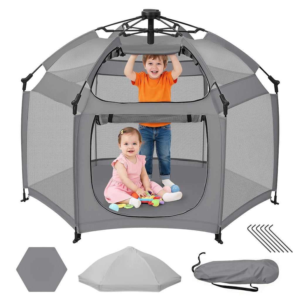 Portable Pop Up Playpen with Canopy X969735