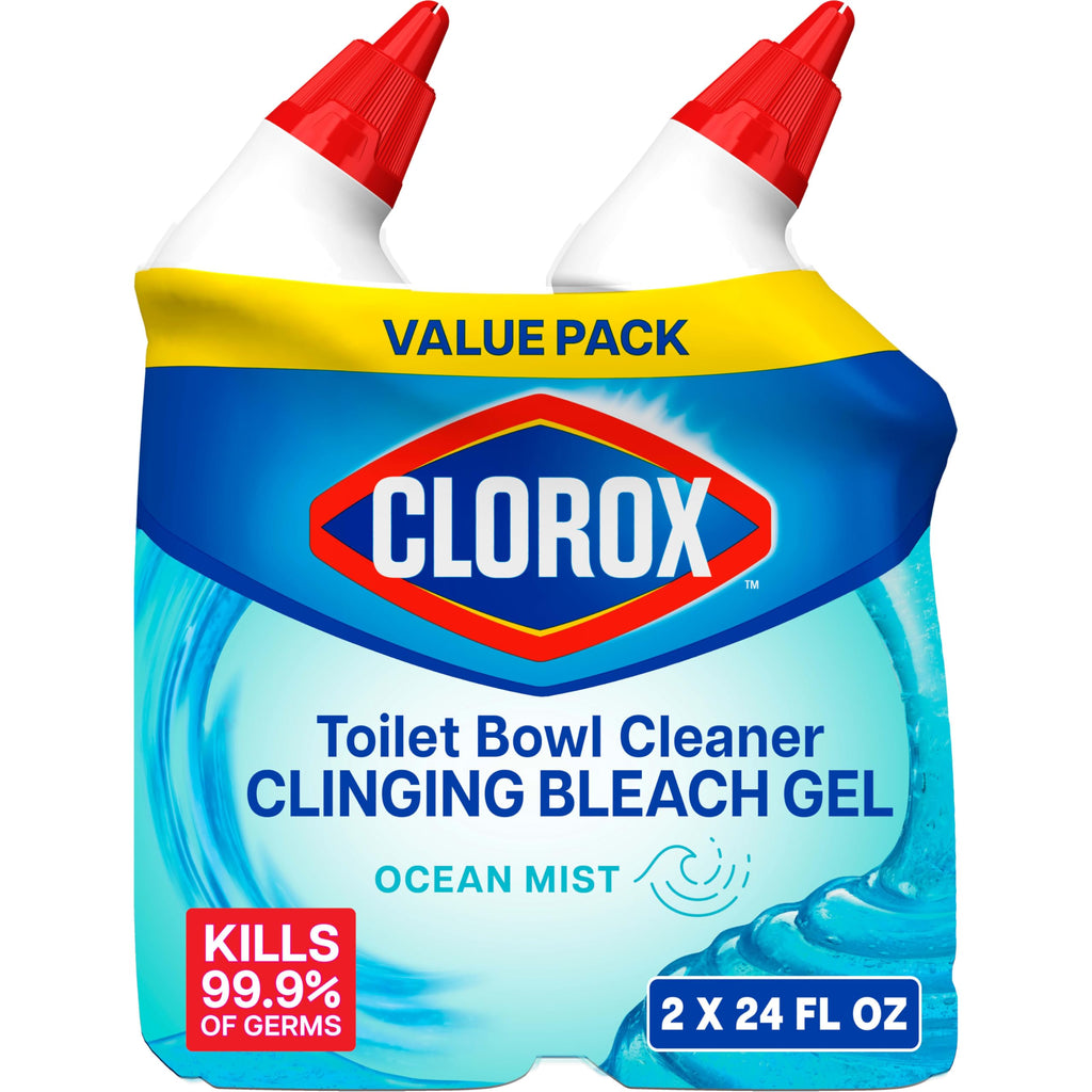Toilet Bowl Cleaner Clinging Bleach Gel, Ocean Mist, 24 Fl Oz, Pack of 2 R1651