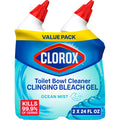 Toilet Bowl Cleaner Clinging Bleach Gel, Ocean Mist, 24 Fl Oz, Pack of 2 R1651