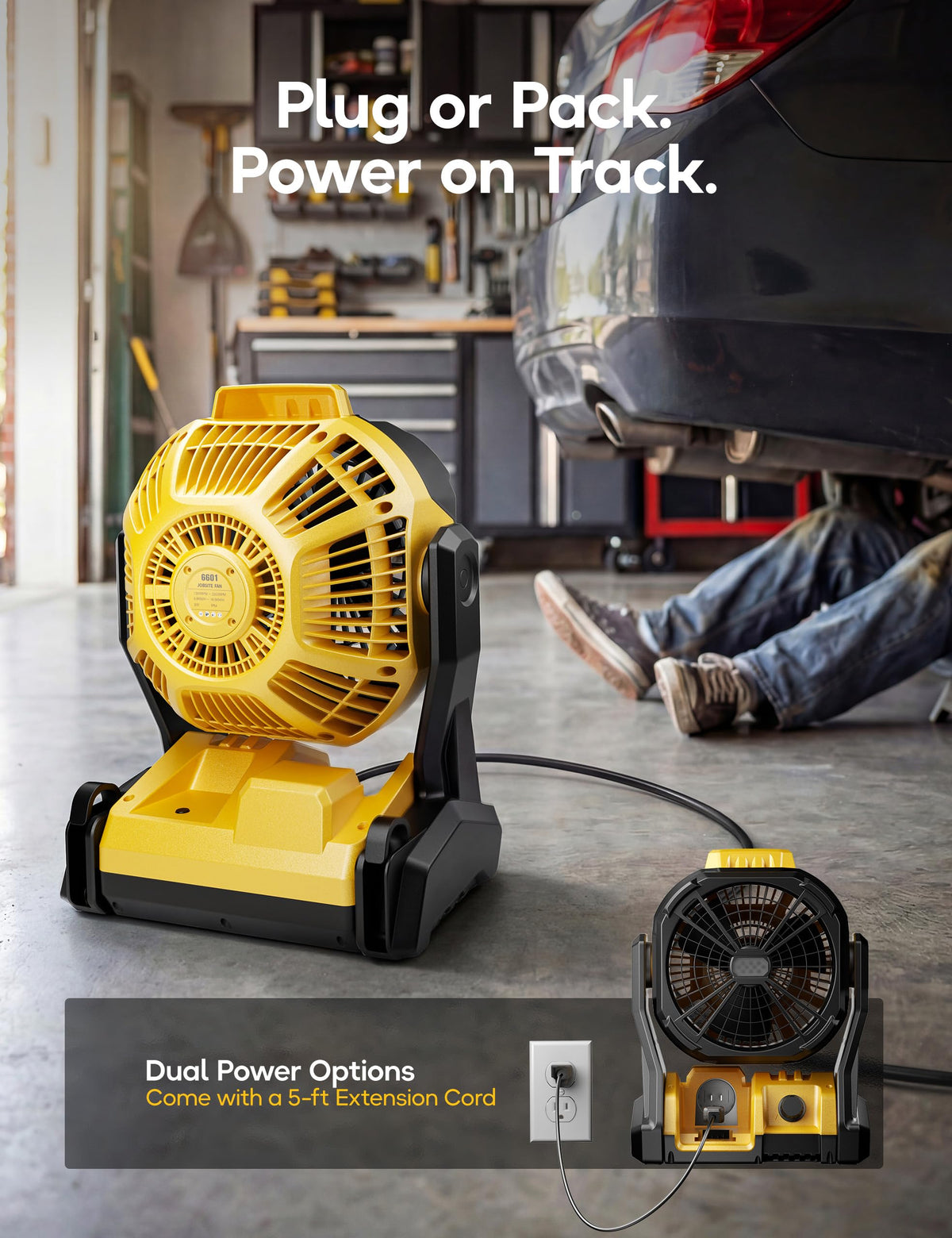 Battery Operated Fan with LED Lights G5907