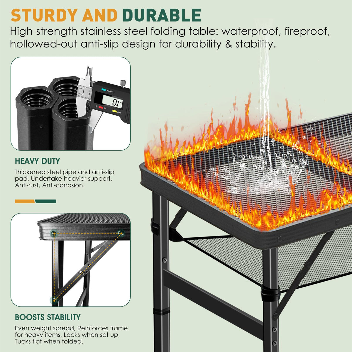 3ft Aluminum Folding Camping Table A799681