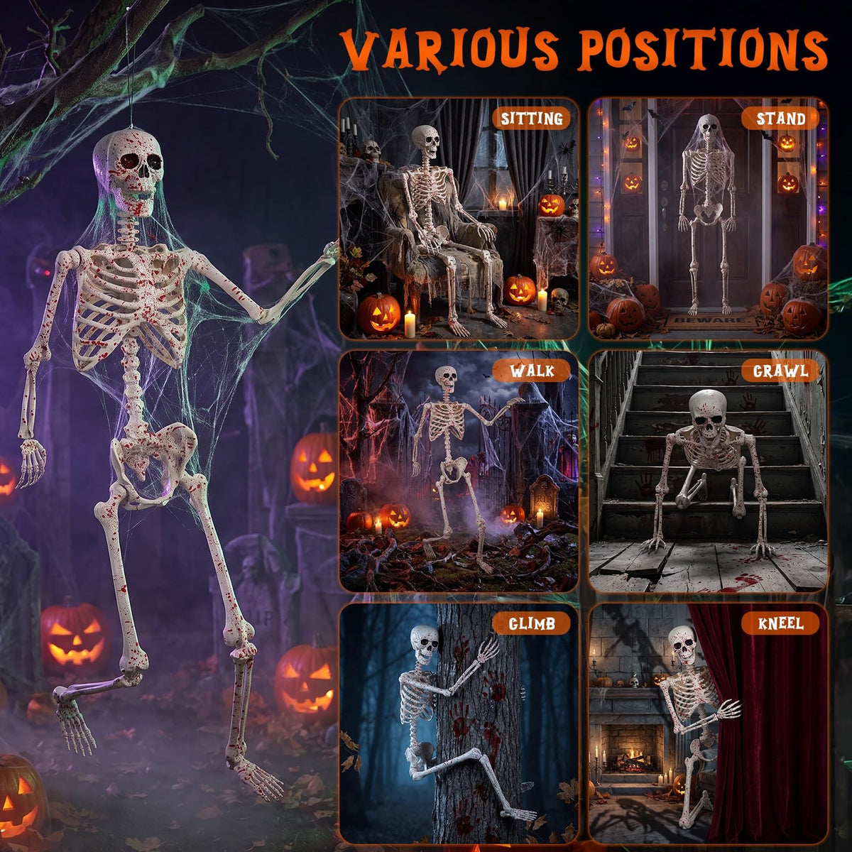 Life Size Posable Skeleton N847666