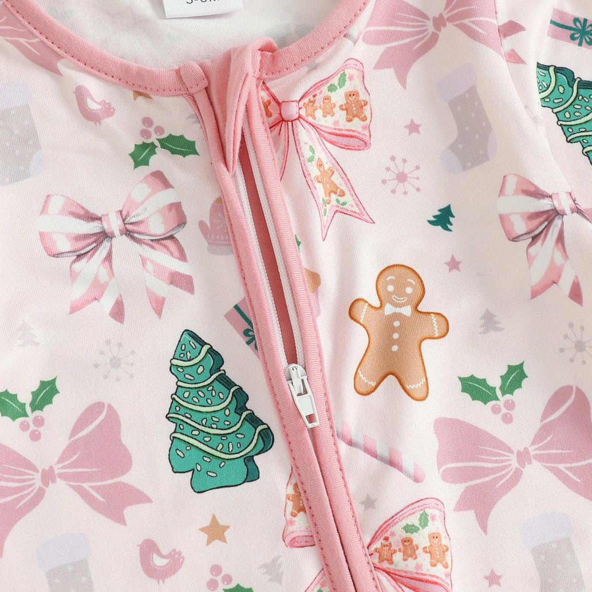 Newborn Christmas Zipper Jumpsuit Romper D624722