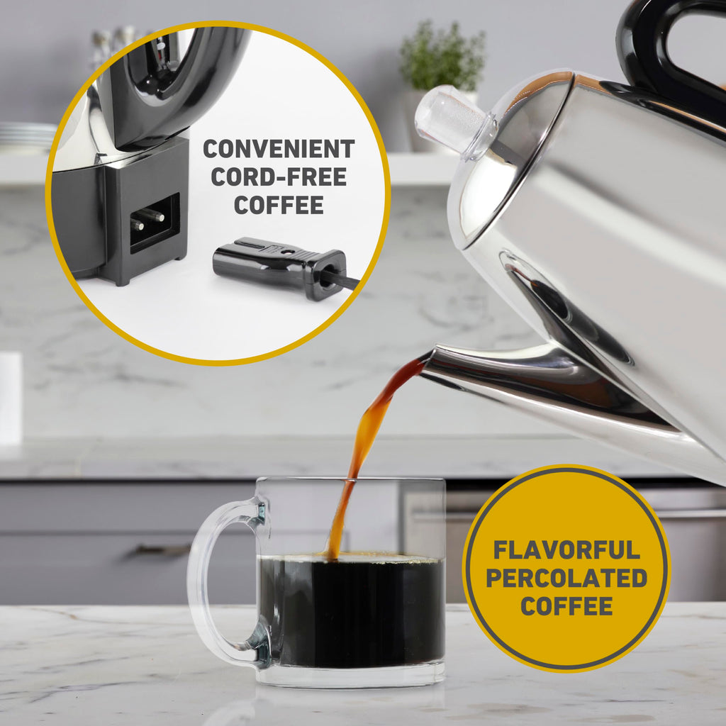 12-Cup Stainless Steel Electric Percolator Coffee Maker R847760