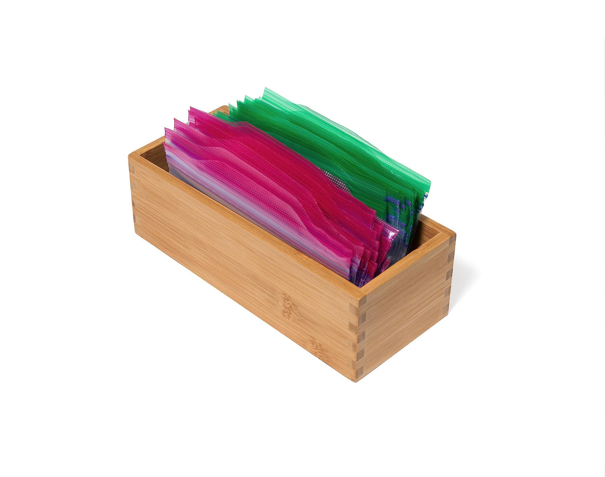 Bamboo Wood Utensil Holder Storage Box P101