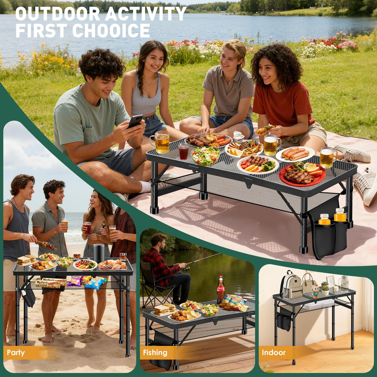 3ft Aluminum Folding Camping Table A799681