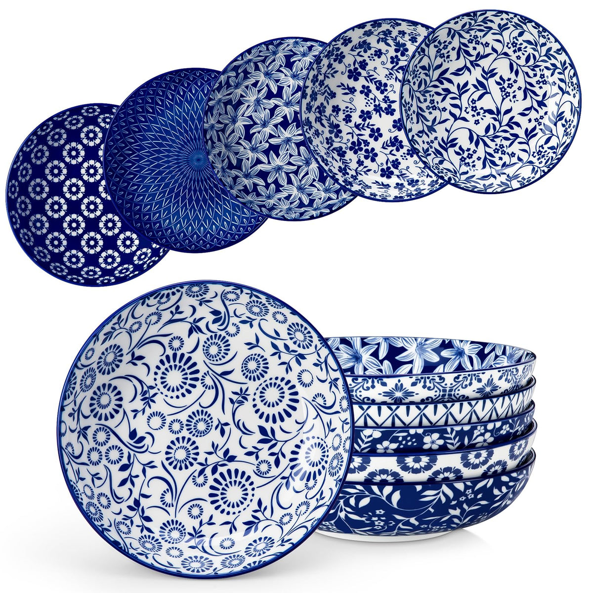 12-Piece Porcelain Pasta Bowls and Espresso Cups Set H868619