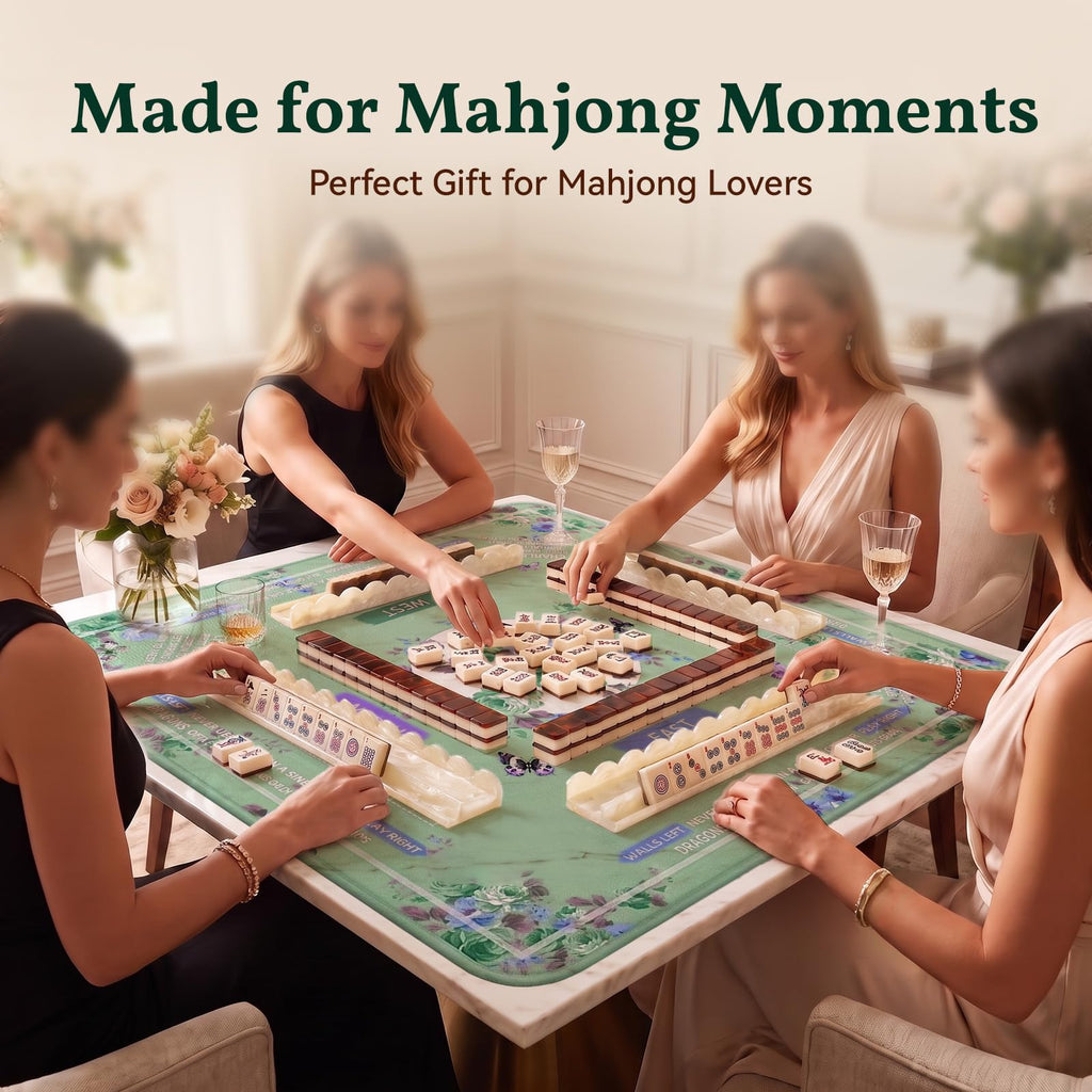20 Inch Acrylic Mahjong Racks with Magnetic Pushers Set of 4 L42011
