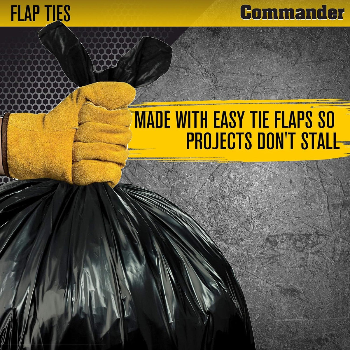 42 Gallon 2 MIL Black Heavy Duty Trash Bags Z401062