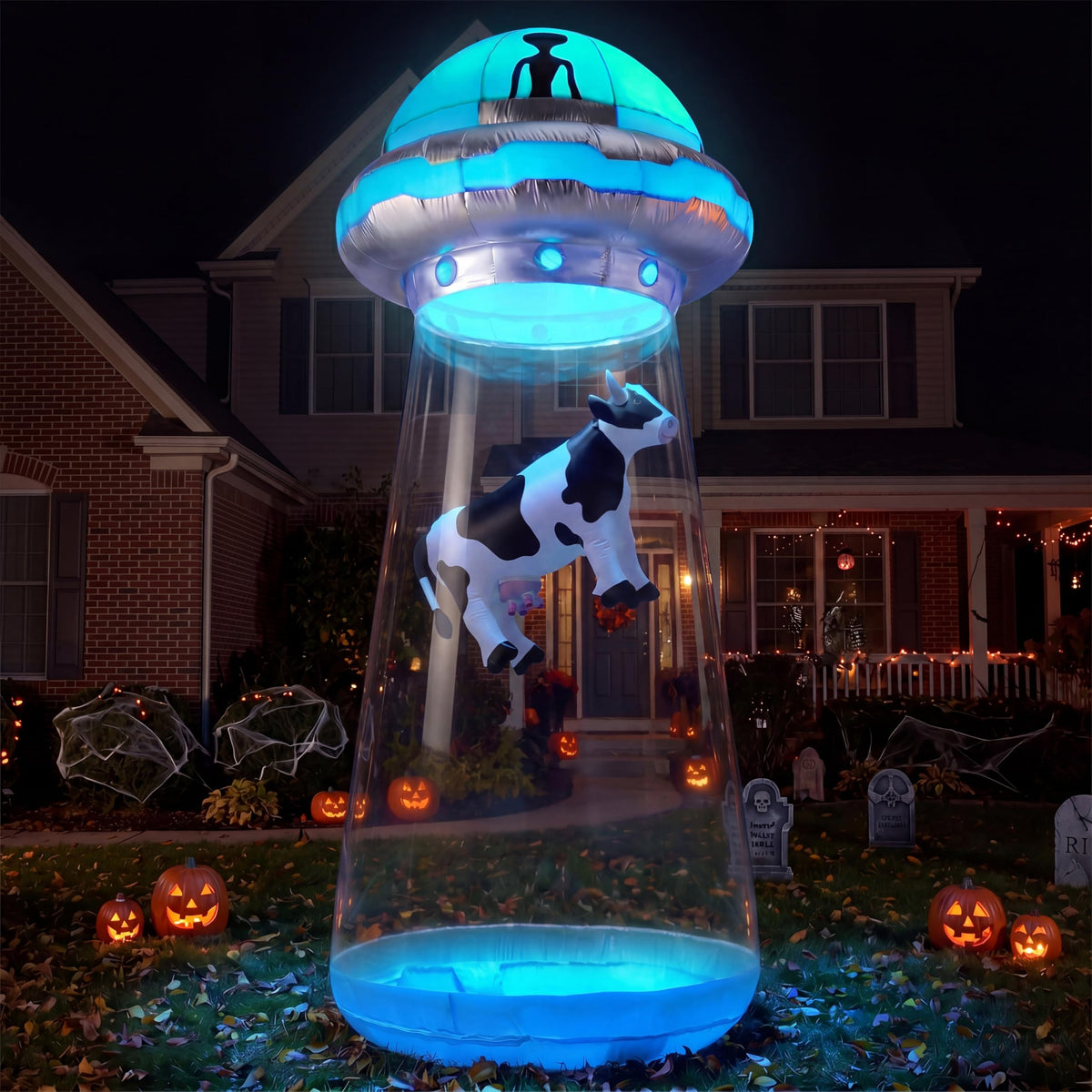 9 FT Tall Inflatable UFO Outdoor Decoration with LEDs G5771