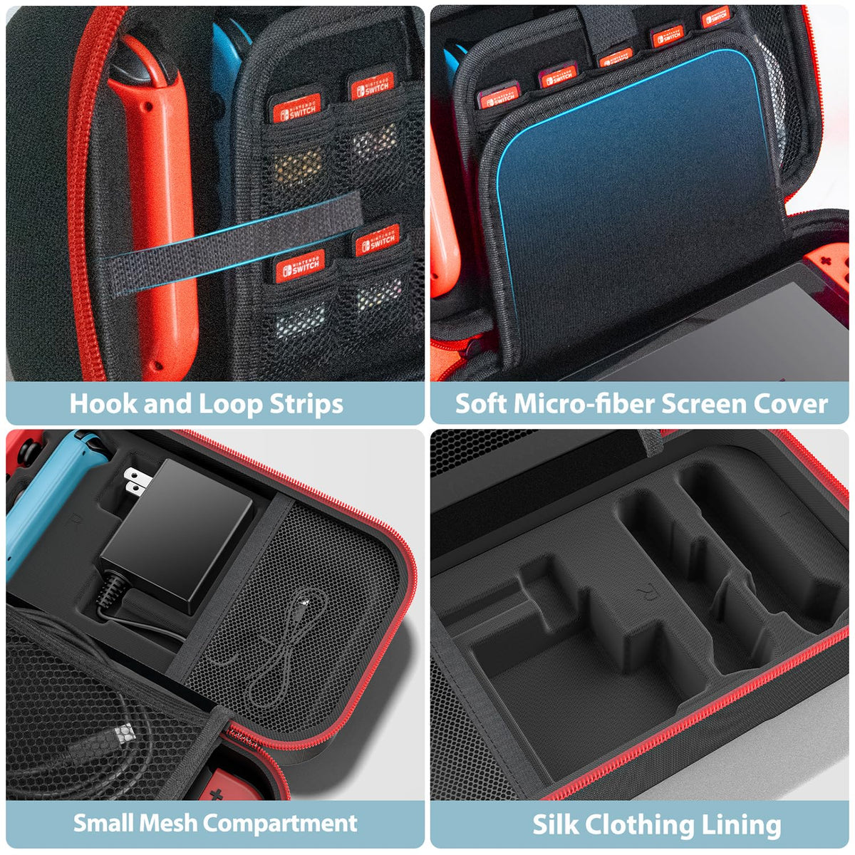 Red & Grey Portable Carrying Case H5395