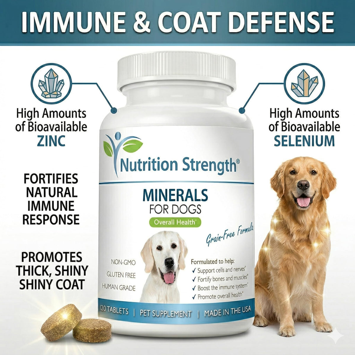 Dog Minerals & Electrolytes 120 Tablets M522729