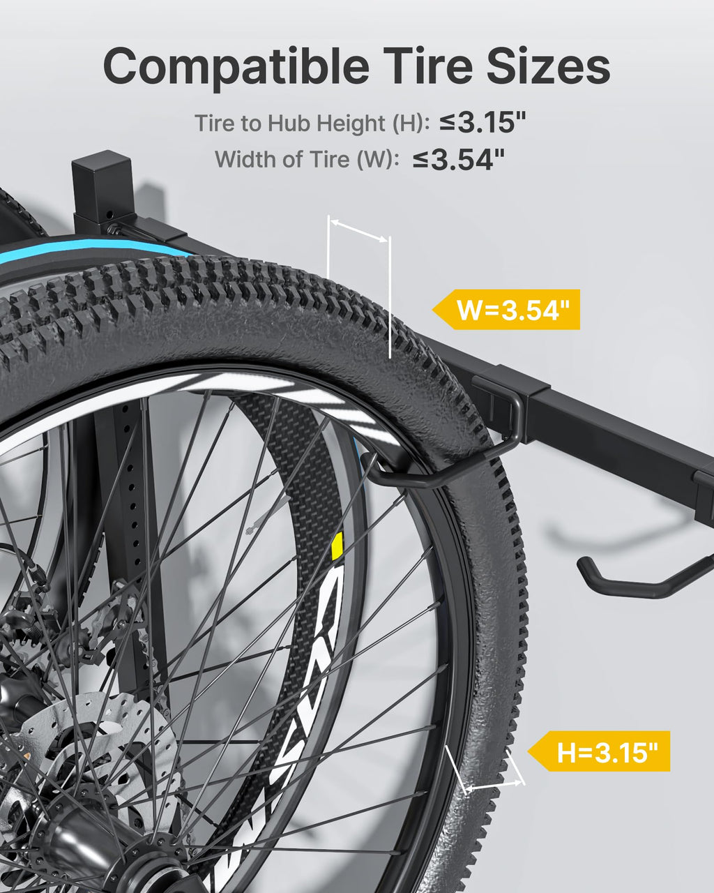 Freestanding Bike Storage Rack with Wheels for 3 Bikes P9198