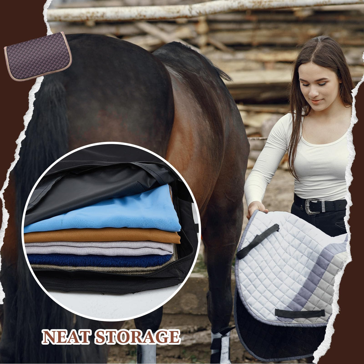 Saddle Pad Bag with Multiple Compartments M994666