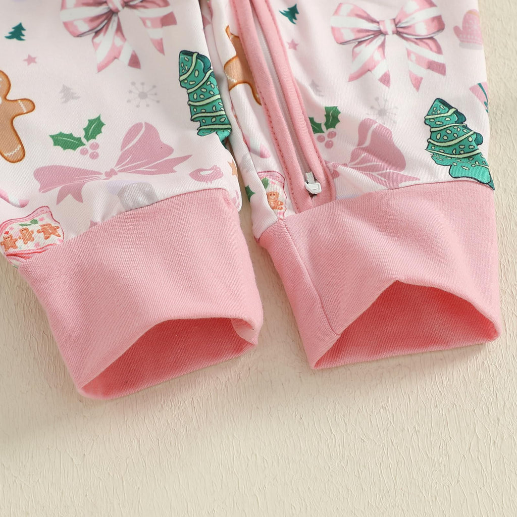 Newborn Christmas Zipper Jumpsuit Romper D624722