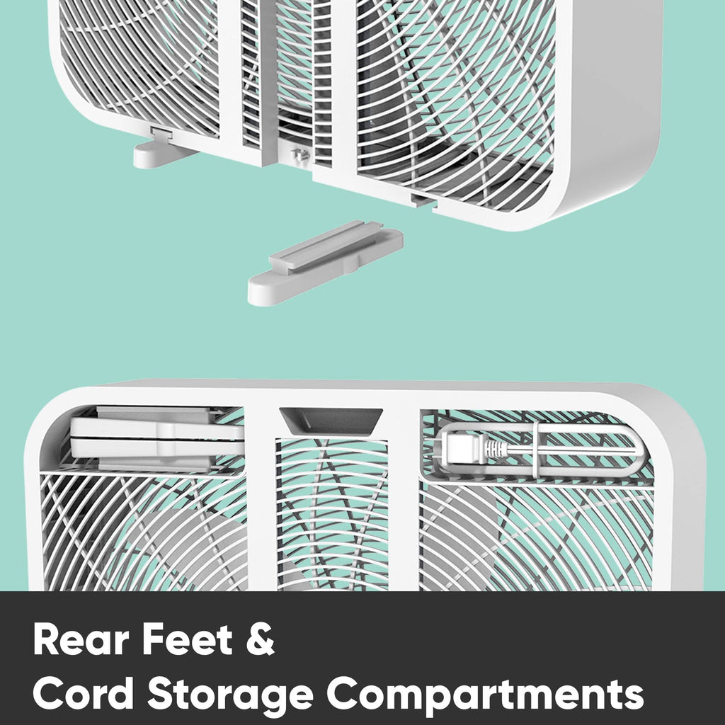 20 Inch 3 Speed Quiet Box Fan with Remote Control E45720