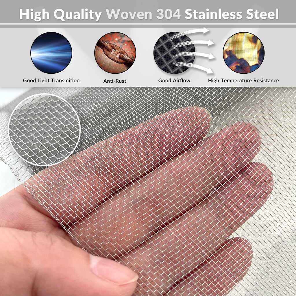 Stainless-Steel Wire Mesh Screen 50"x120" 30 Mesh V107