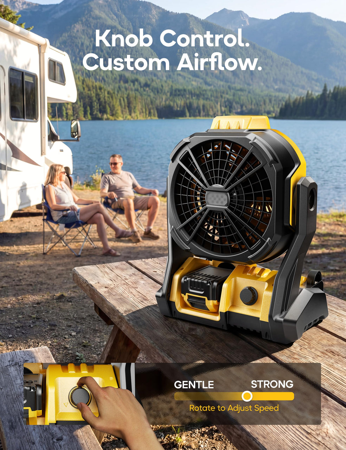 Battery Operated Fan with LED Lights G5907