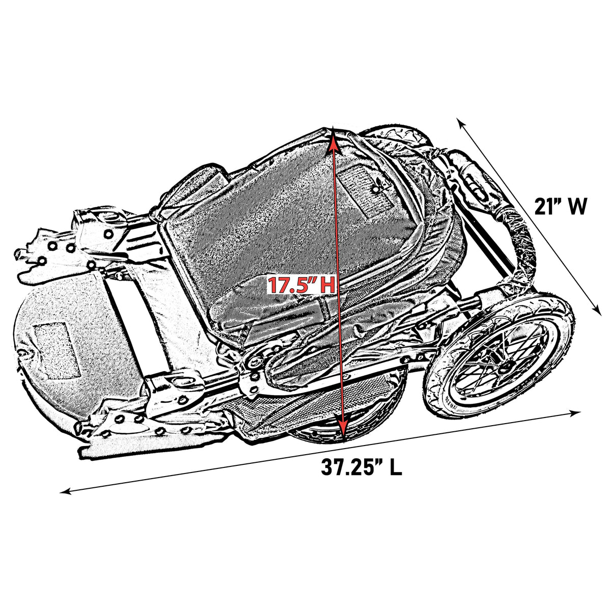 No-Zip Pet Stroller for Cats/Dogs U74921