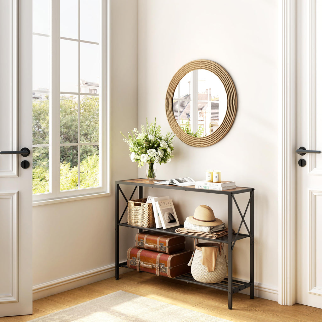 3 Tier Narrow Console Table with Shelves N8161