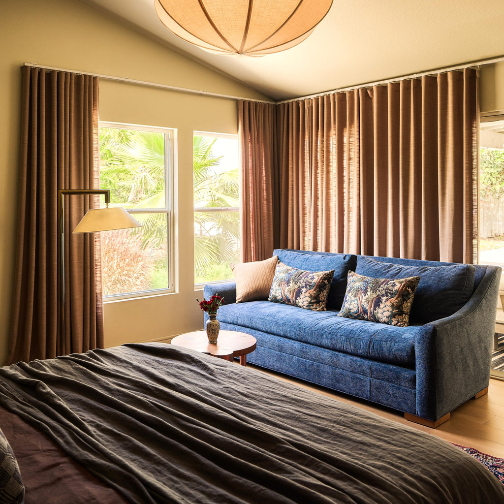 Linen Pinch Pleated Blackout Curtain 1 Panel R89311